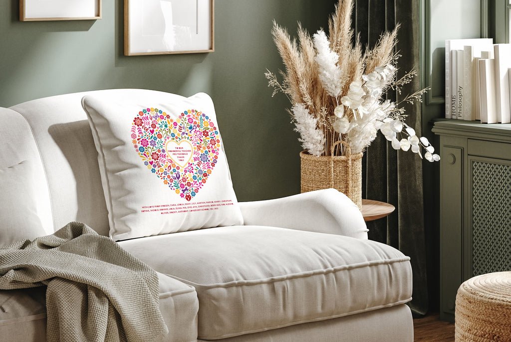 personalised thank you teacher cushion gift