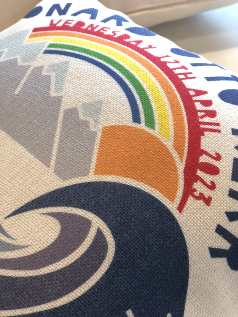 Personalised Christening Mountain Adventure Cushion