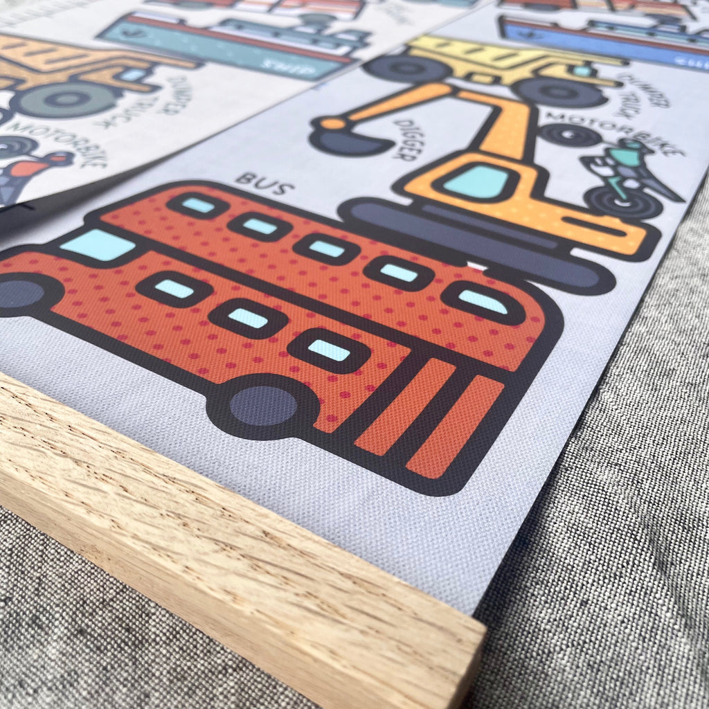 Personalised Transport Tower Canvas Height Chart