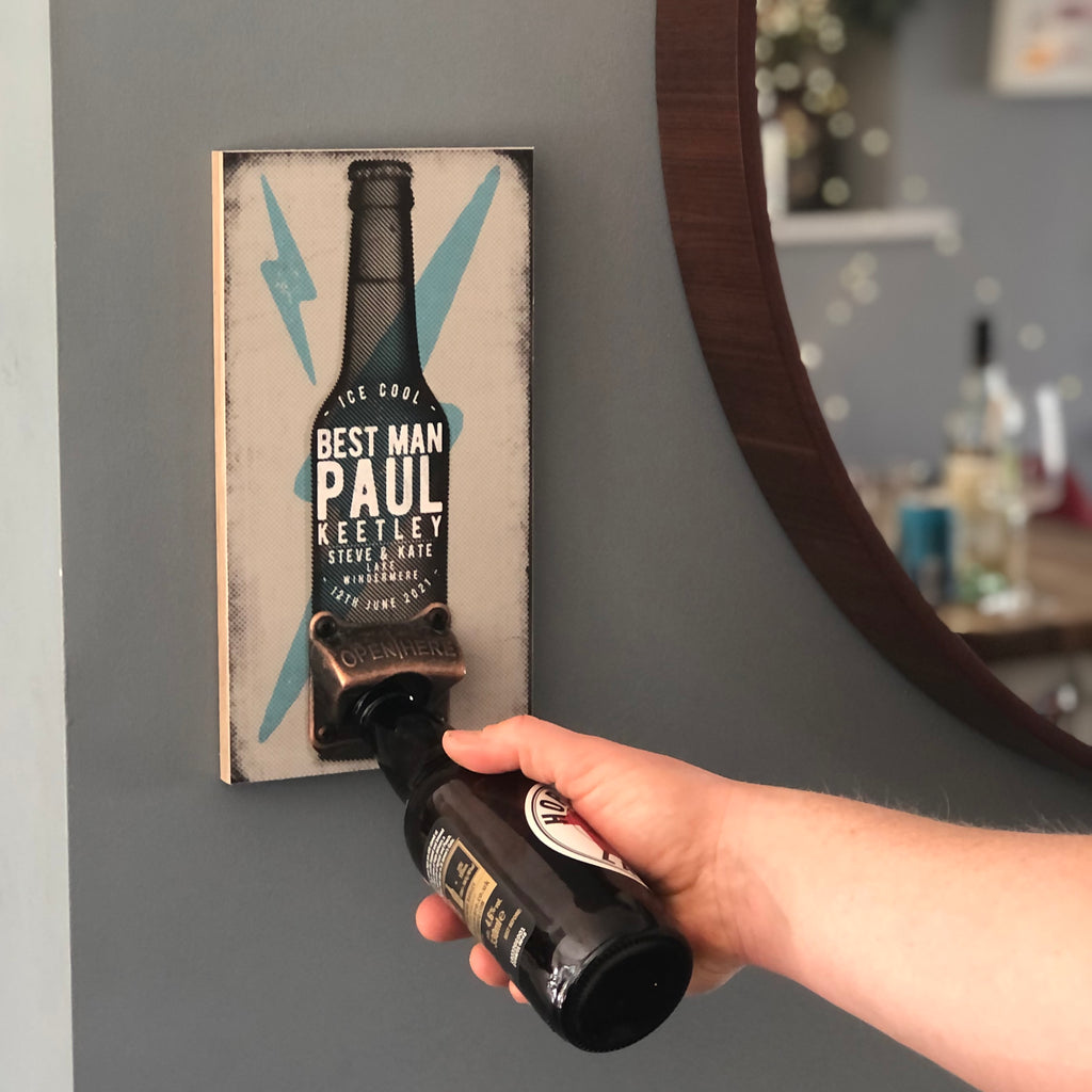 Personalised Father Of The Bride Beer Bottle Opener