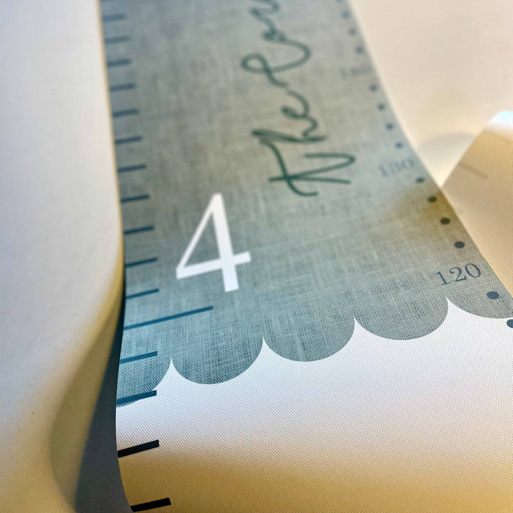 Personalised 6ft Scallop Loved Beyond Measure Canvas Height Chart