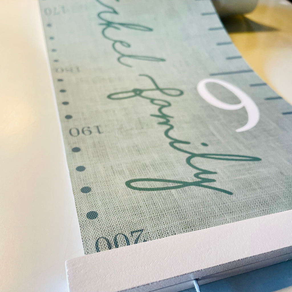 Personalised 6ft Scallop Loved Beyond Measure Canvas Height Chart