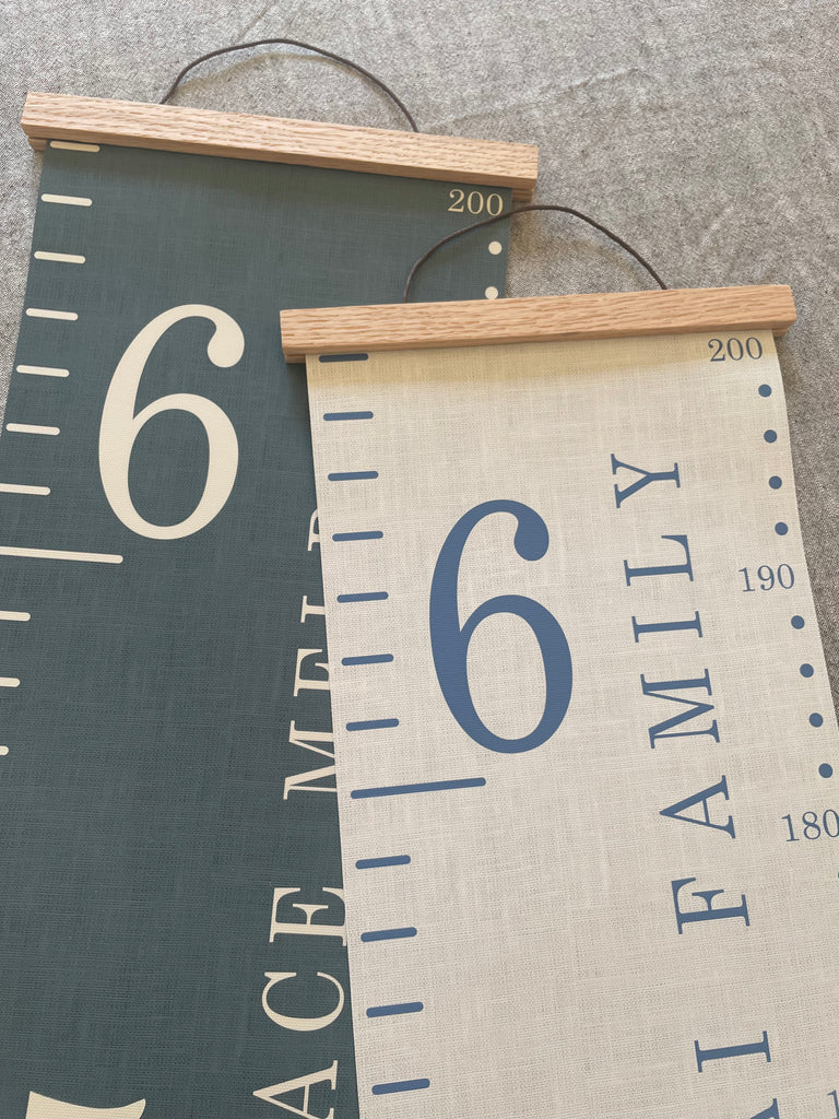 Personalised 6ft Family Ruler Canvas Height Chart