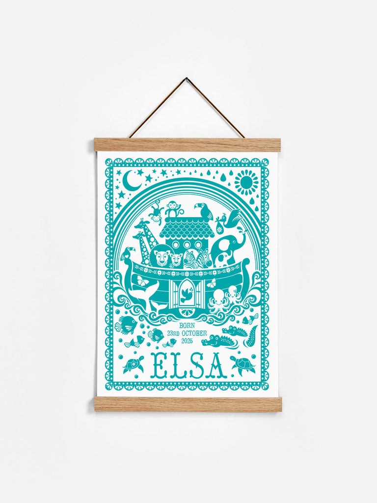 Personalised Noah's ark print