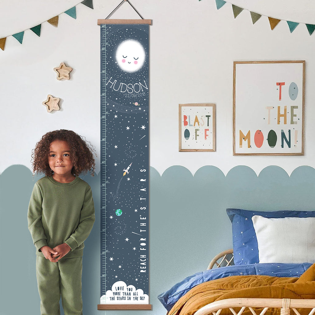 Personalised Reach For The Stars Space Height Chart
