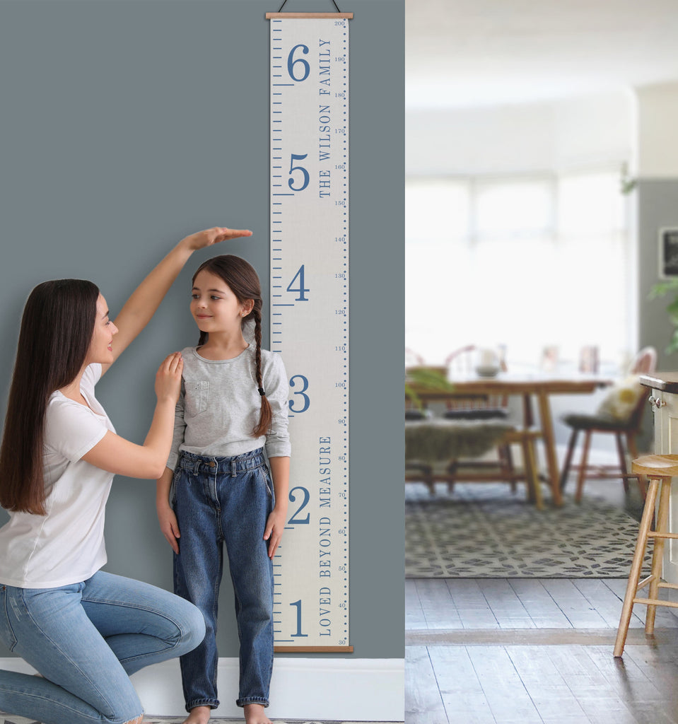 Personalised 6ft Family Ruler Canvas Height Chart