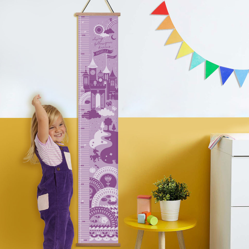 Personalised Fairytale Castle Princess Height Chart