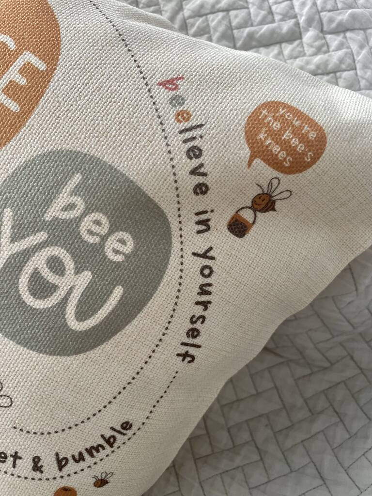Personalised 'Bee You' Children's Affirmation Cushion
