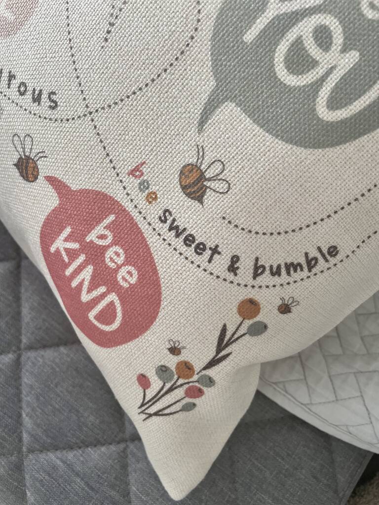 Personalised 'Bee You' Children's Affirmation Cushion