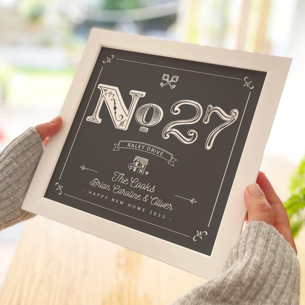 personalised new home house number print