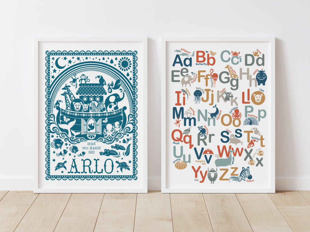 Personalised Noah's ark print