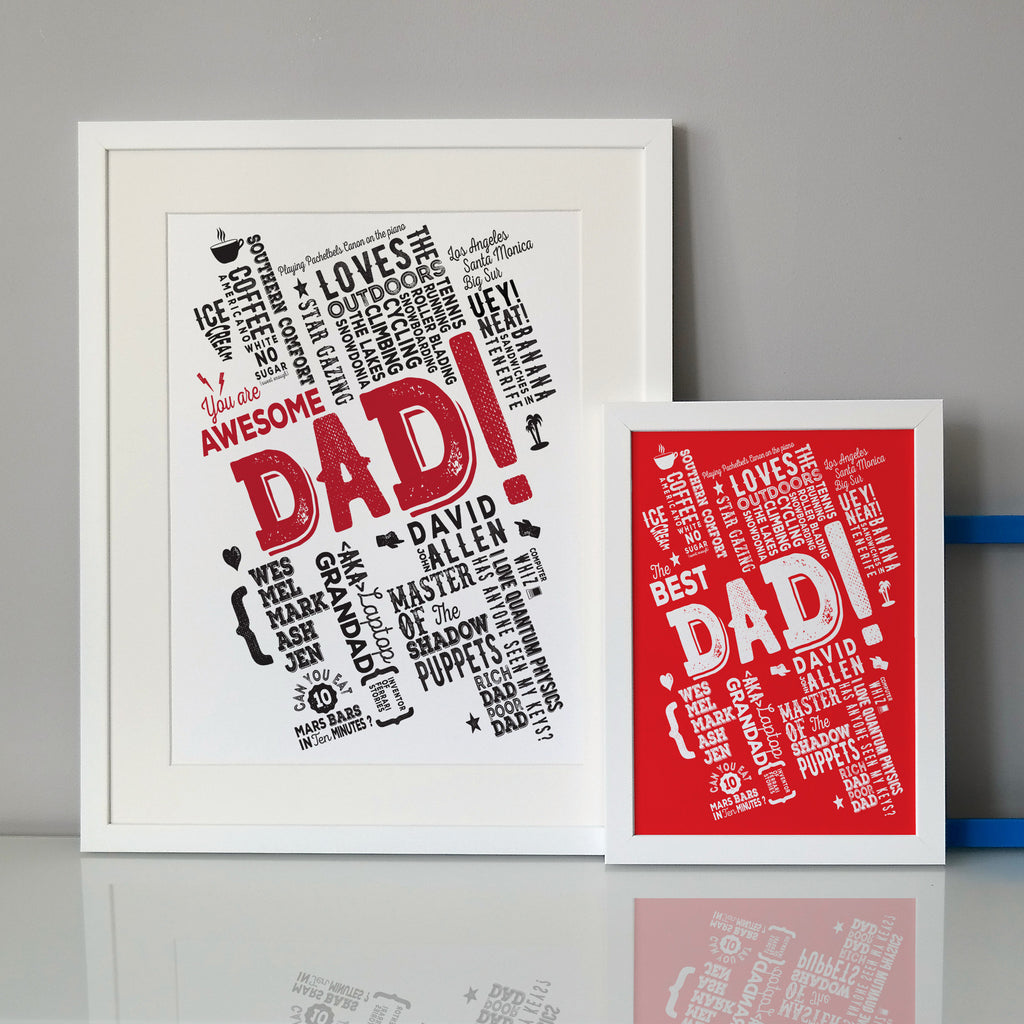 The Best Dad Personalised Print