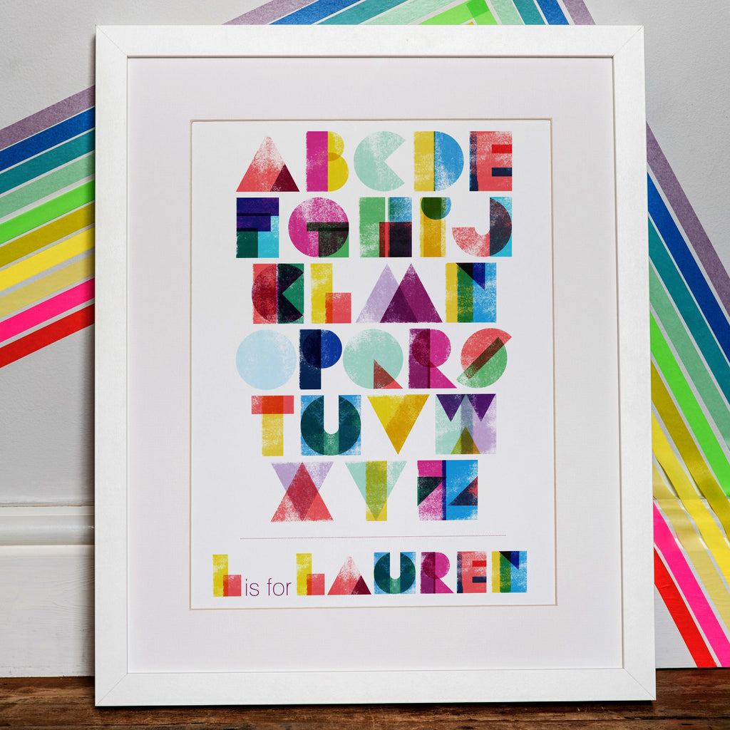 Personalised ALPHACHUNK Alphabet Print