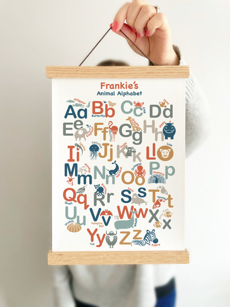 Personalised Animal Alphabet Educational Print