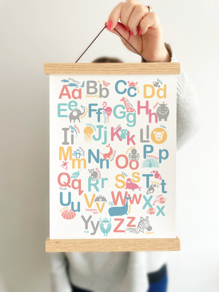 Personalised Animal Alphabet Educational Print