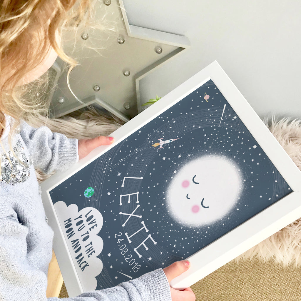 Personalised Reach For The Stars Space Print