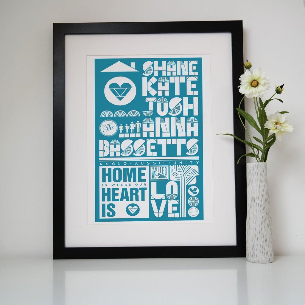 Personalised Family Names Print