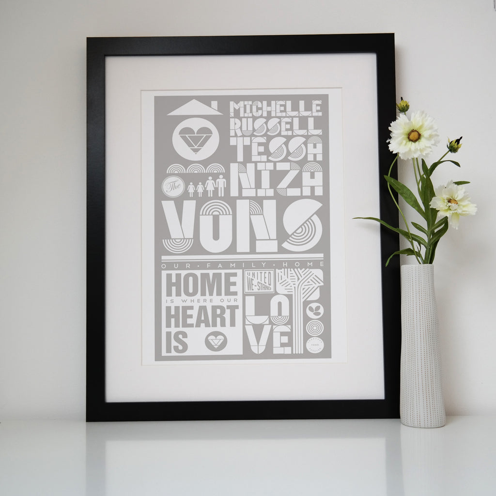 Personalised Family Names Print