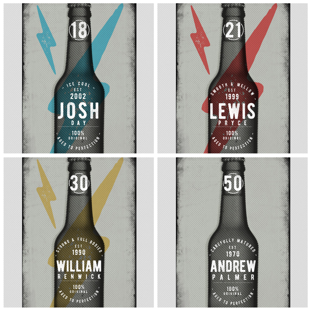 Personalised Birthday Bottle Opener Wall Plaque