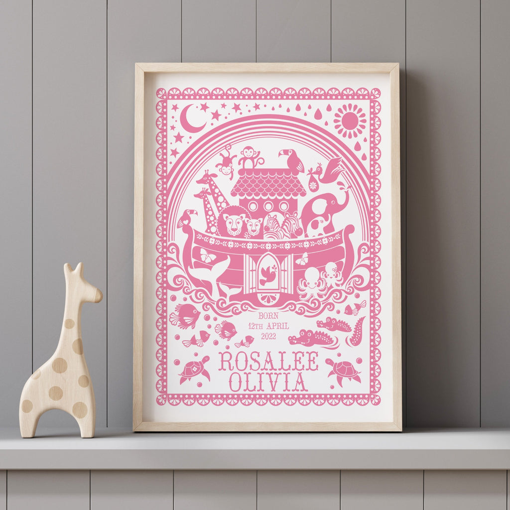 Personalised Noah's ark print