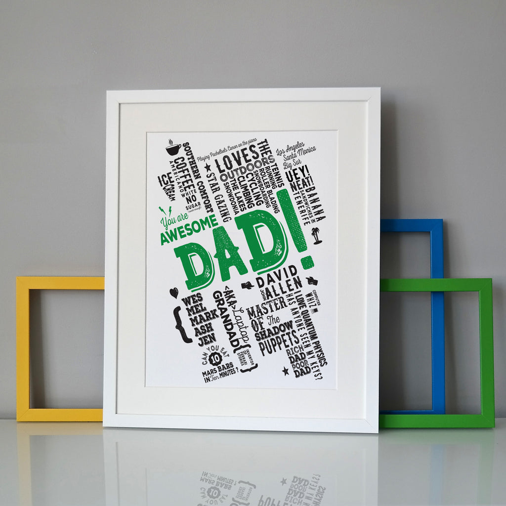 The Best Dad Personalised Print
