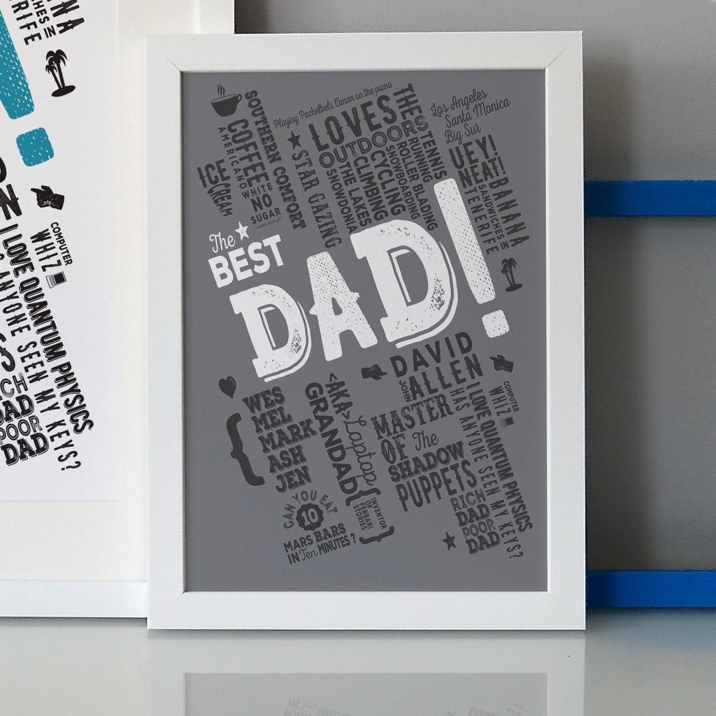 The Best Dad Personalised Print