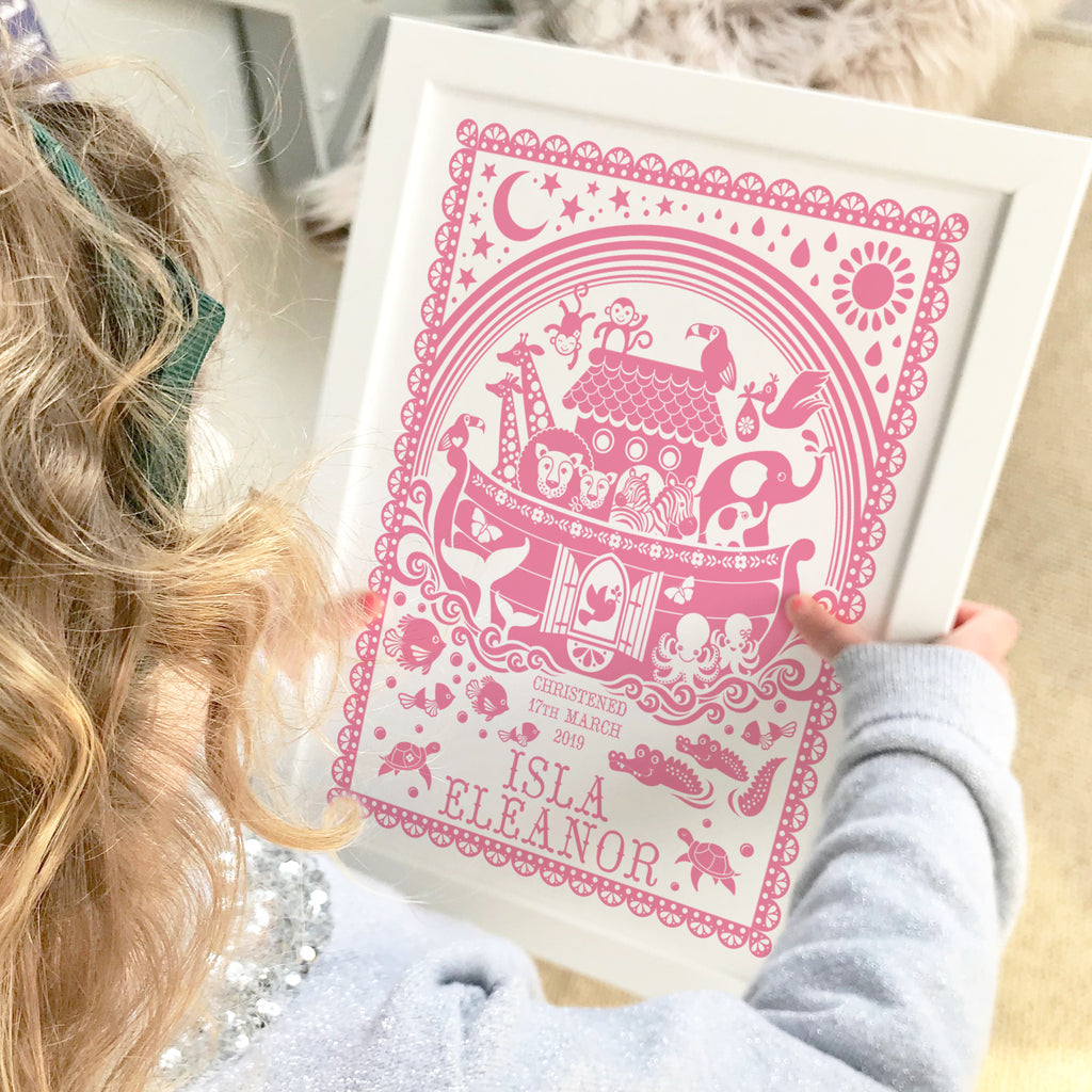 Personalised Noah's ark print
