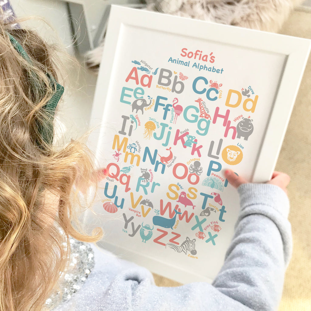 Personalised Animal Alphabet Educational Print