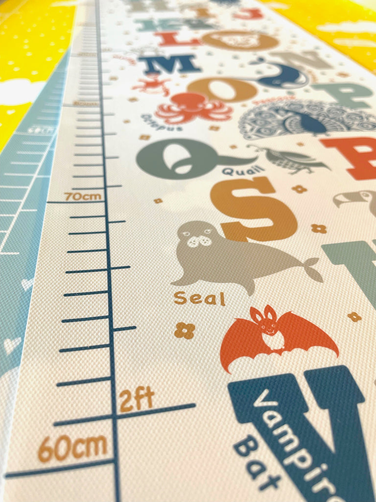 Closeup Animal Alphabet Canvas Height Chart