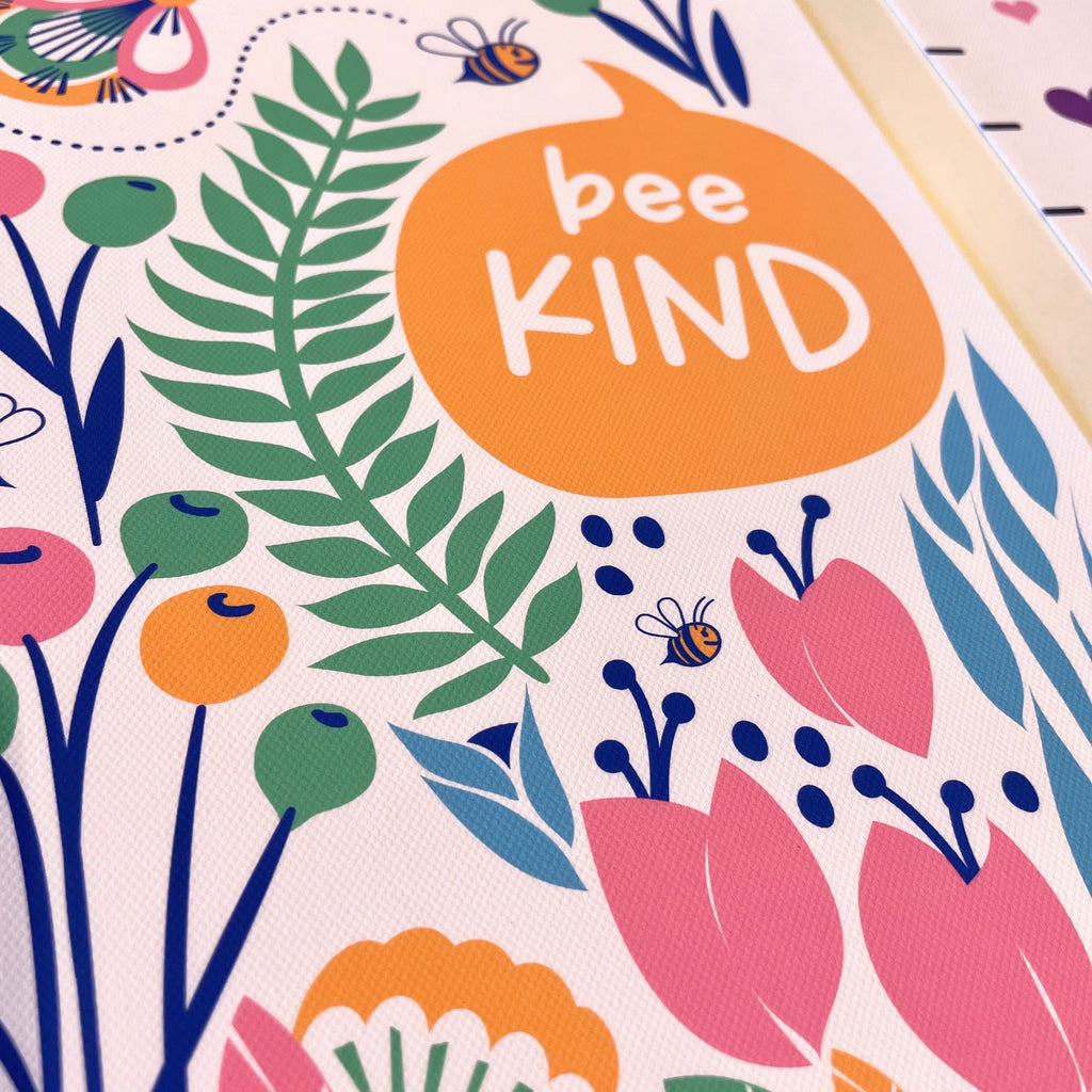 Personalised Bee You Flower Canvas Height Chart