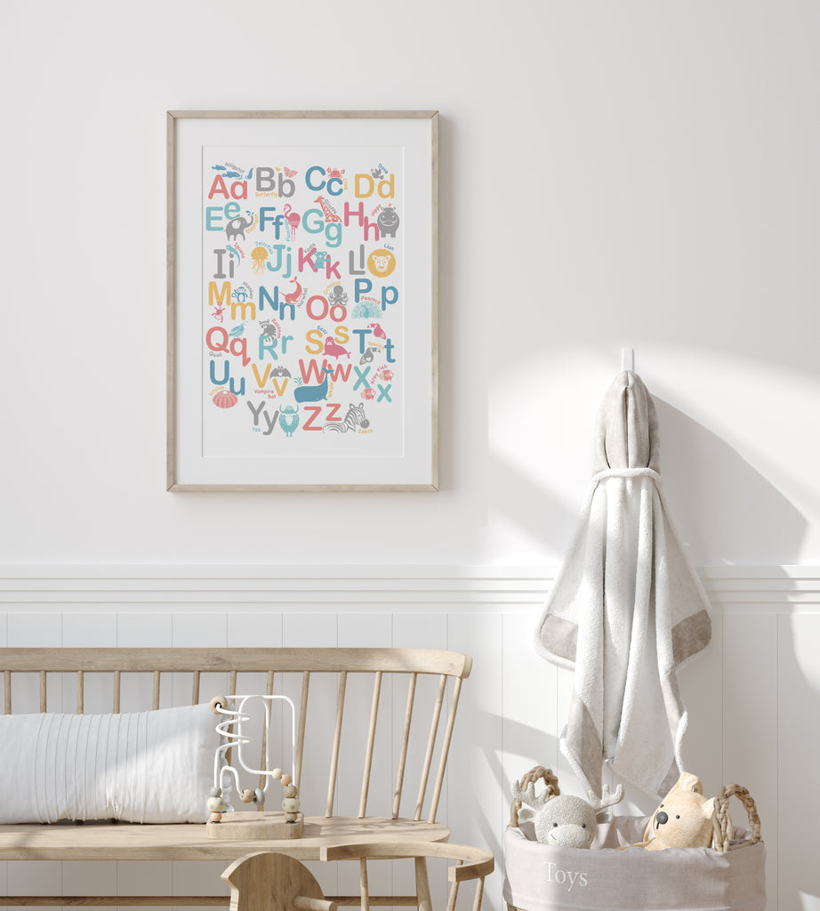 Personalised Animal Alphabet Educational Print