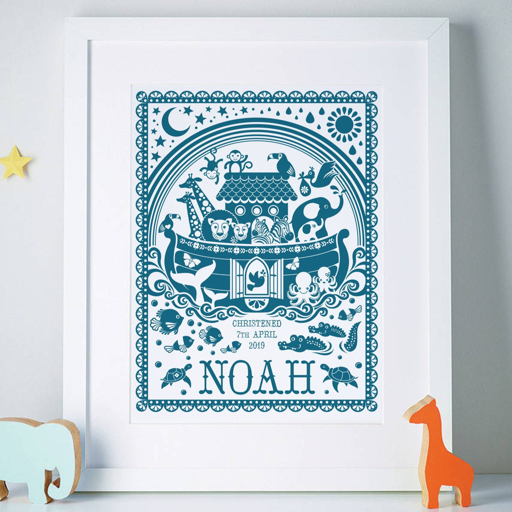 Personalised Noah's ark print