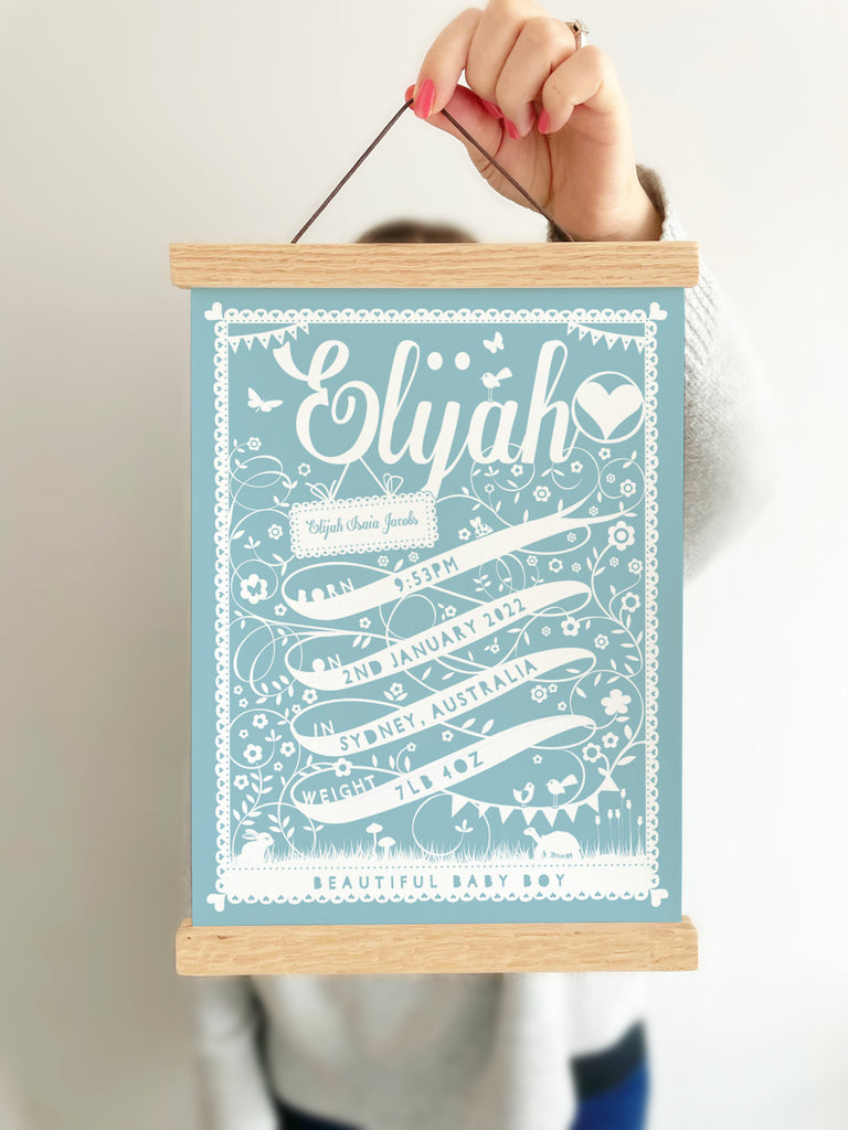 Magnetic Solid Oak Poster Hanger, To Fit A4, A3, A2