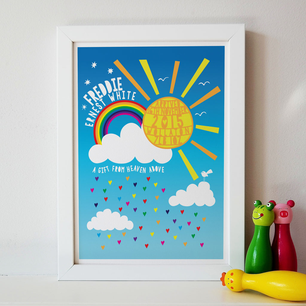 Personalised New Baby Sunshine Print