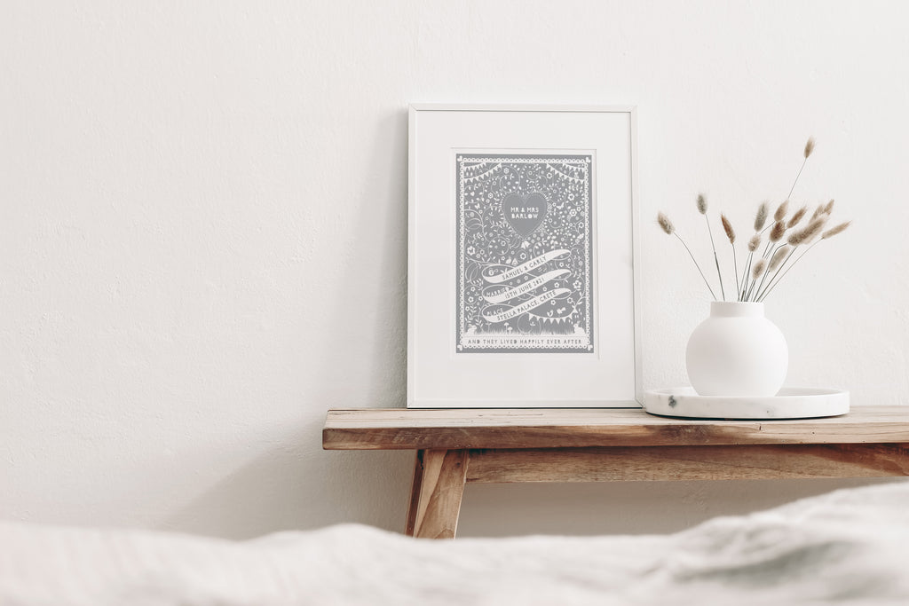 Personalised Wedding Ribbon Print