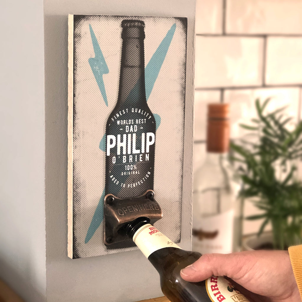 Personalised Bottle Opener Fathers Day Gift